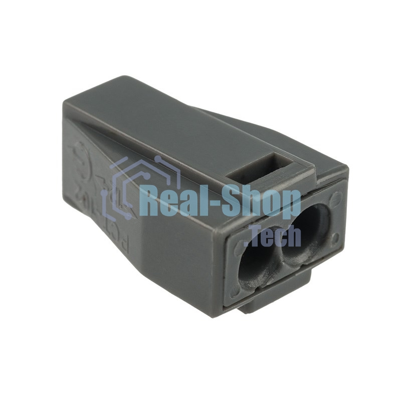 Экспресс-клемма с пастой Rexant 2-проводная до 2,5 мм², серая (100 шт./уп.) (773-302)