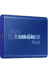 Внешний SSD Samsung T7, 2TB, USB 3.2 Gen 2 Type-C, R/W 1050/1000, синий
