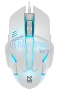 Мышь проводная Defender Host MB-982 белый, 1000 dpi, USB, кнопки - 3