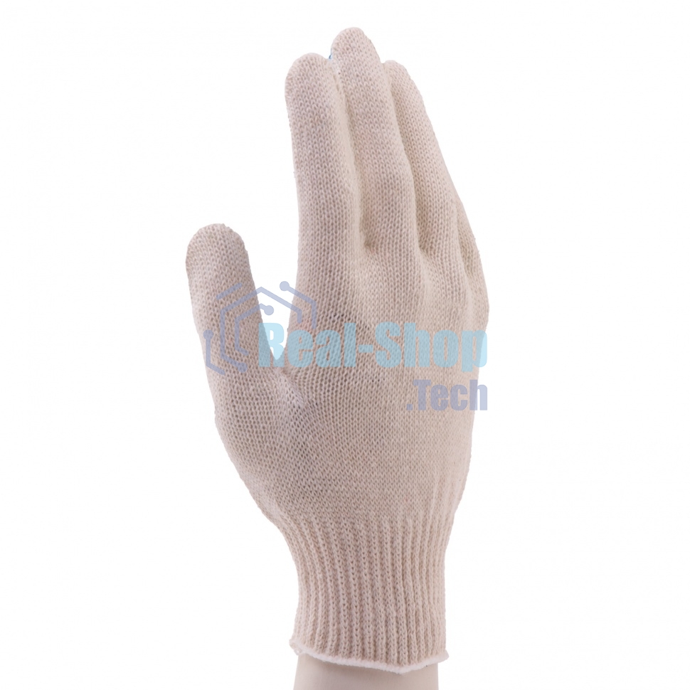 Перчатки трикотажные, с ПВХ точкой, 10 класс Россия