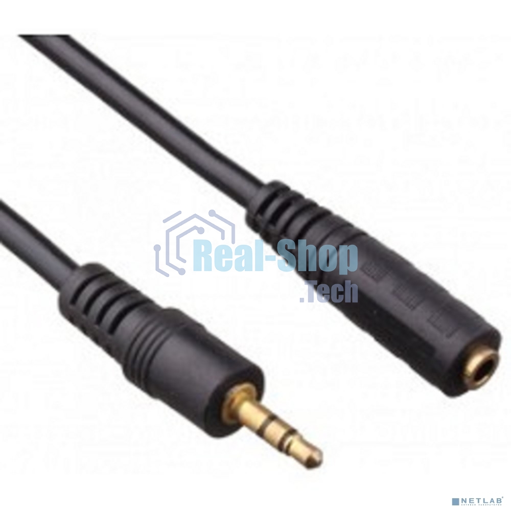 Удлинитель звуковой Exegate (3.5мм Jack M - 3.5мм Jack F) 3.0м позолоченные разъемы