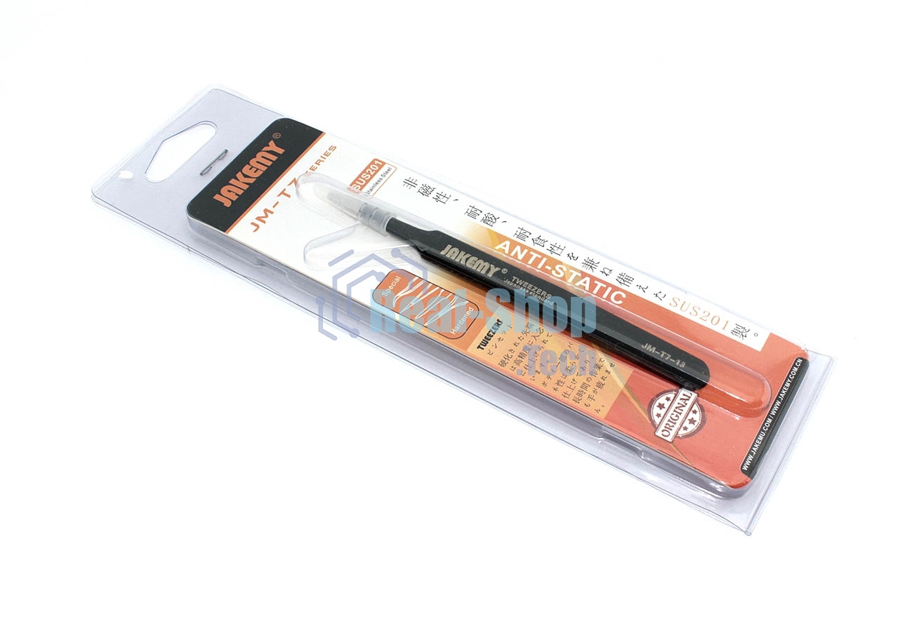 Пинцет Jakemy JM-T7-13 прямой, с закругленными кончиками