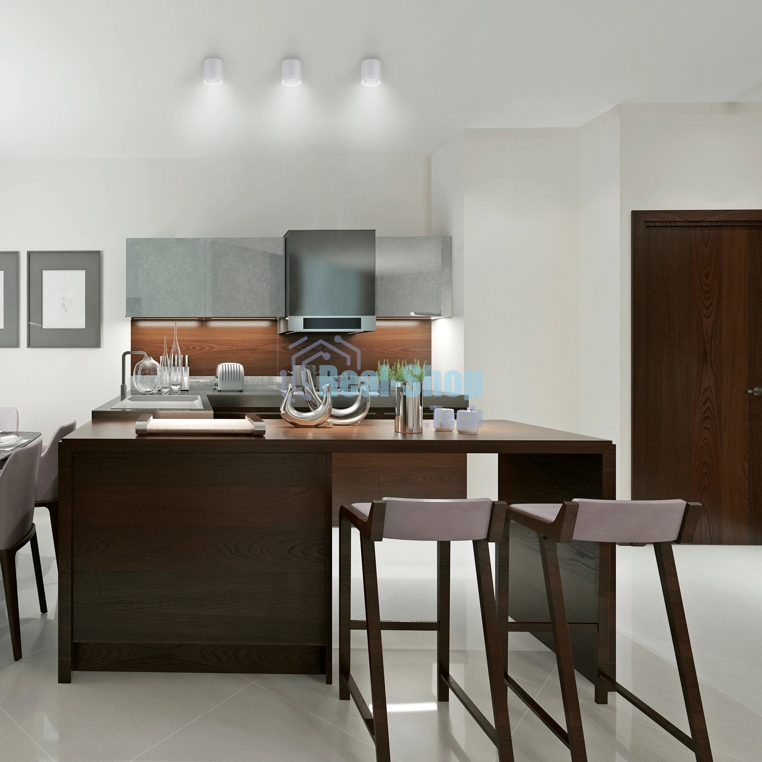 Светильник Gauss Overhead накл цил 6W 420lm 4100K 170-240V IP20 68x75мм белый с расс LED