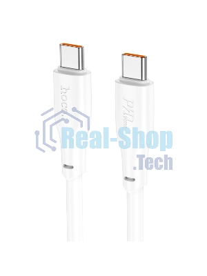 Кабель USB2.0 Hoco Type-C/Type-C, 5А, 240Вт, X93, 1м, белый, коробка
