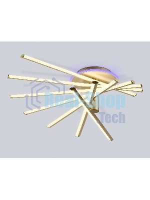 Потолочный светодиодный светильник Ambrella light FL6244 GD золото 125W 3000K-6400K+RGB 900*750*230 (ПДУ ИК)