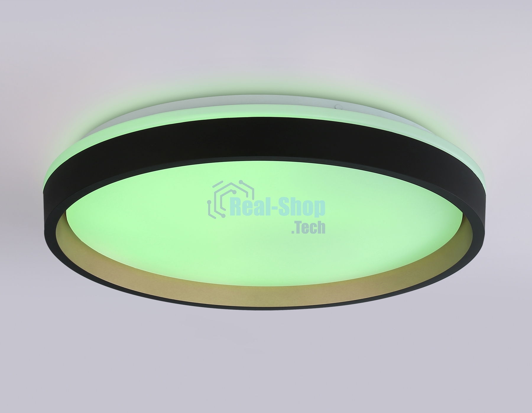 Светодиодный светильник RGB Ambrella light FZ610 BK/GD черный/золото IP20 66W 3000K-6500K+RGB D490*85 (ПДУ ИК)