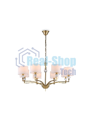 Люстра Ambrella light LH71133/8 BS/WH латунь/белый E14/8 max 40W D840*880