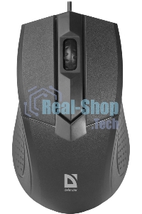 Мышь проводная Defender Optimum MB-270 черный, 1000 dpi, USB, кнопки - 3