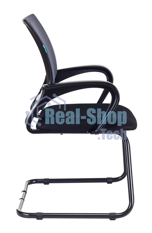 Кресло компьютерное Бюрократ CH-695N-AV/DG/TW-11 серый TW-04, сиденье черный TW-11, на полозьях