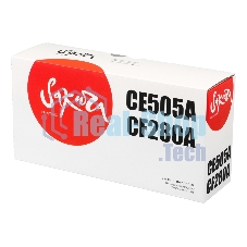 Картридж лазерный Sakura CE505A/CF280A для HP Laserjet 400M/401DN P2035/P205, LJ M425, черный, 2700 к.