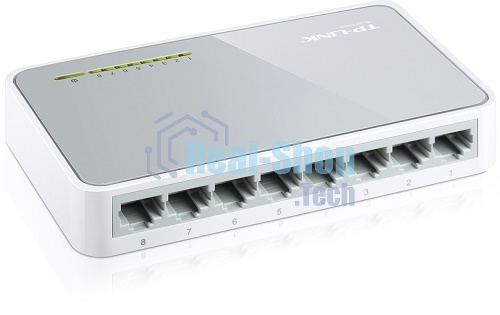 Коммутатор TP-Link SOHO TL-SF1008D Коммутатор 8-port 10/100M mini Desktop Switch, 8 10/100M RJ45 ports, Plastic case