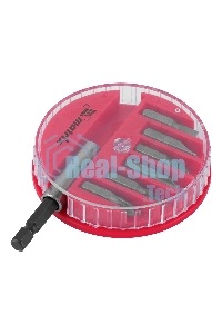 Набор бит Matrix, магнитный адаптер для бит, сталь 45Х, 7 предм., в пласт. закрытом боксе