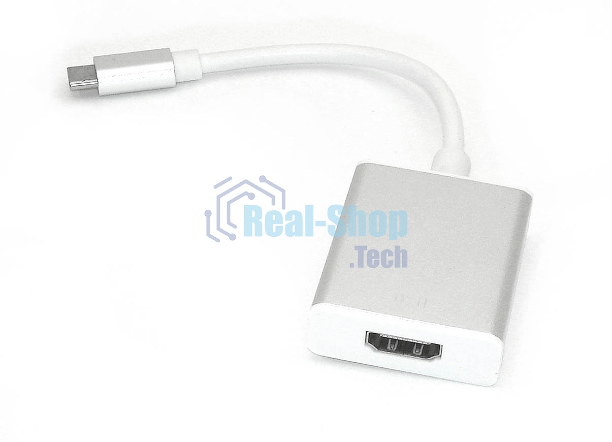 Адаптер Type-C на HDMI, серебро