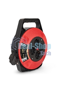 Удлинитель на катушке ExeGate EX286336RUS Master ECS-1-1B (4 евророзетки с заземлением, 10 м, защита от детей, защита от перегрузки, 3х1,0 мм2, 10А/2.2 кВт)