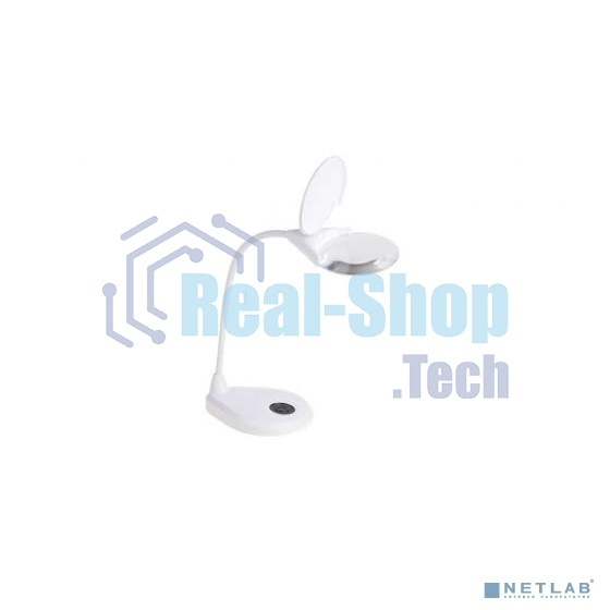 Лупа настольная 3D Rexant с подсветкой 3 LED, сенсорная регулировка яркости, EXPERT, белая