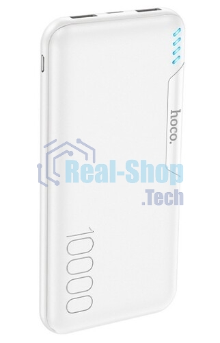 Портативный аккумулятор 10000mAh 2USB+1Type-C+1Micro USB 2.0A Hoco J158A (White)