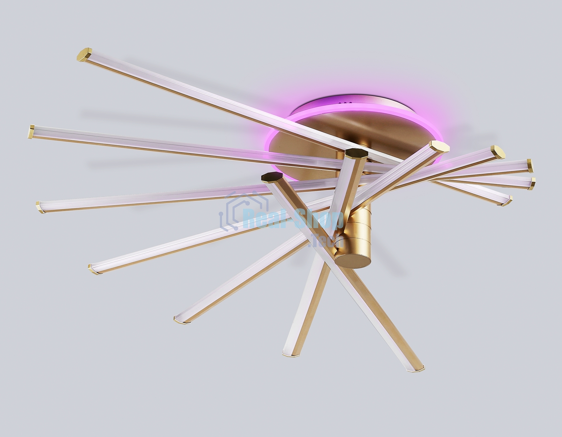 Потолочный светодиодный светильник Ambrella light FL6244 GD золото 125W 3000K-6400K+RGB 900*750*230 (ПДУ ИК)