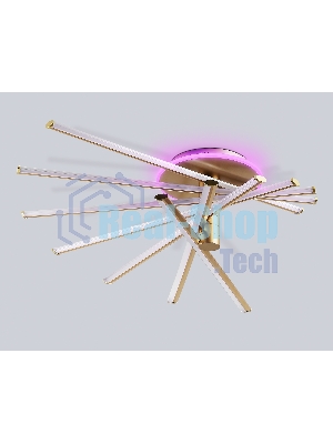 Потолочный светодиодный светильник Ambrella light FL6244 GD золото 125W 3000K-6400K+RGB 900*750*230 (ПДУ ИК)
