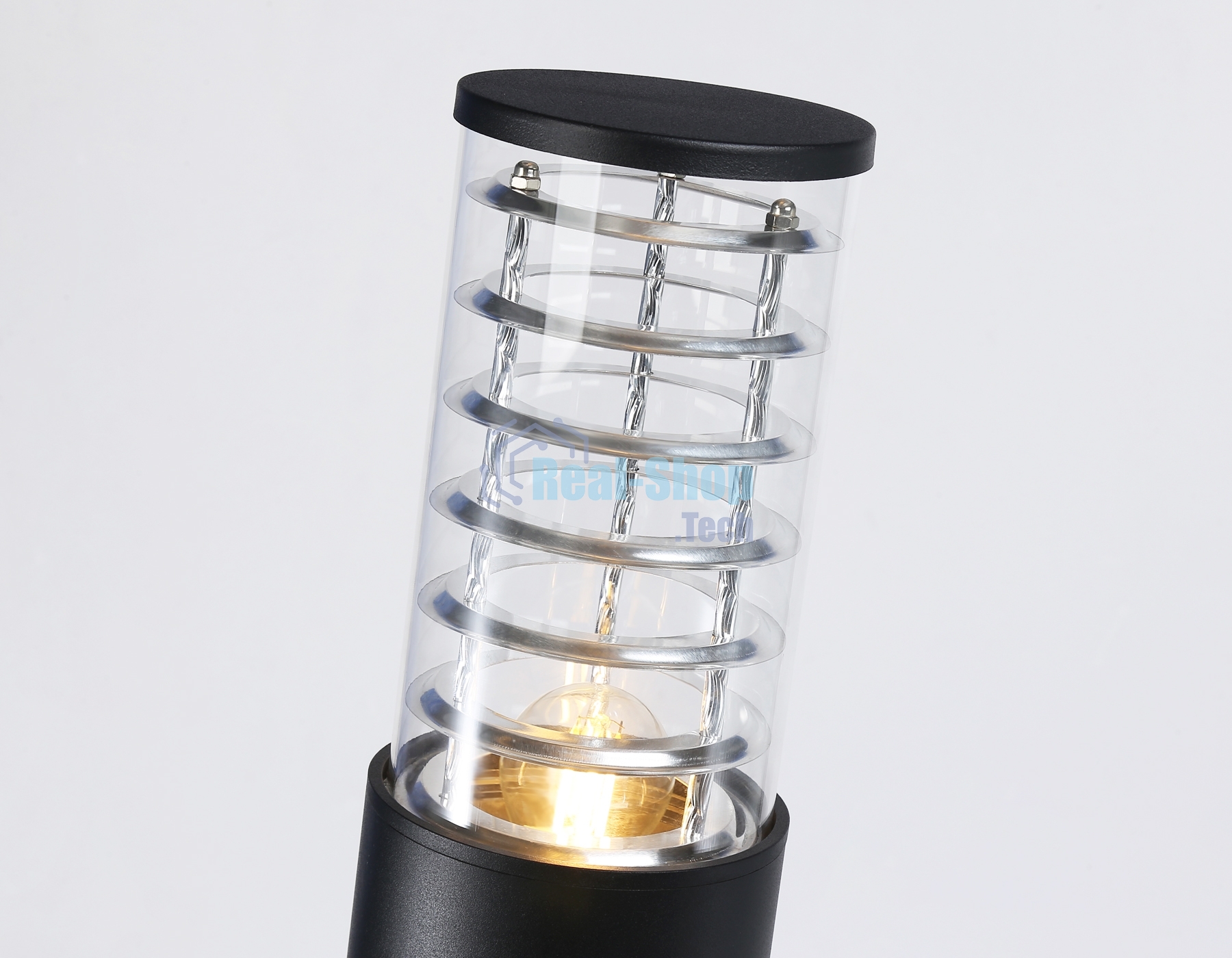 Светильник Ambrella light ST2536 BK/CL черный/прозрачный IP54 E27 max 40W D108*800