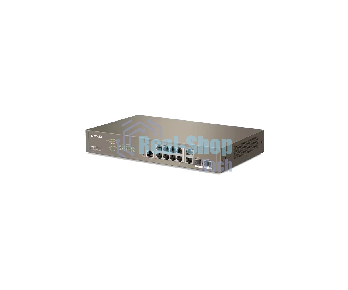 Коммутатор управляемый IP-COM G5312F L3, 12 портов, 10х1 Гбит/с, Base-X SFP 2х1 Гбит/с, настольный