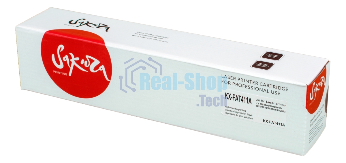 Картридж Sakura KXFAT411А для Panasonic KX-MB1900, KX-MB2000, KX-MB2020, KX-MB2030, KX-MB2051, KX-MB2061, черный, 2000 к.