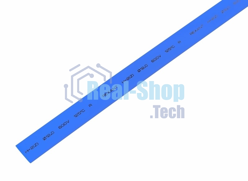Термоусаживаемая трубка Rexant 12,0/6,0 мм, синяя, упаковка 50 шт. по 1 м