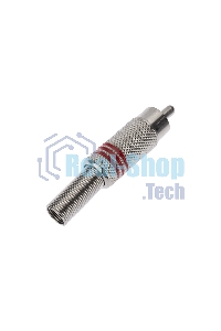 Разъем Rexant штекер RCA металл под винт черный/красный