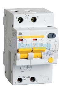 Выключатель автоматический дифференциального тока 2п C 32А 30мА тип AC 4.5кА АД-12 ИЭК MAD10-2-032-C-030