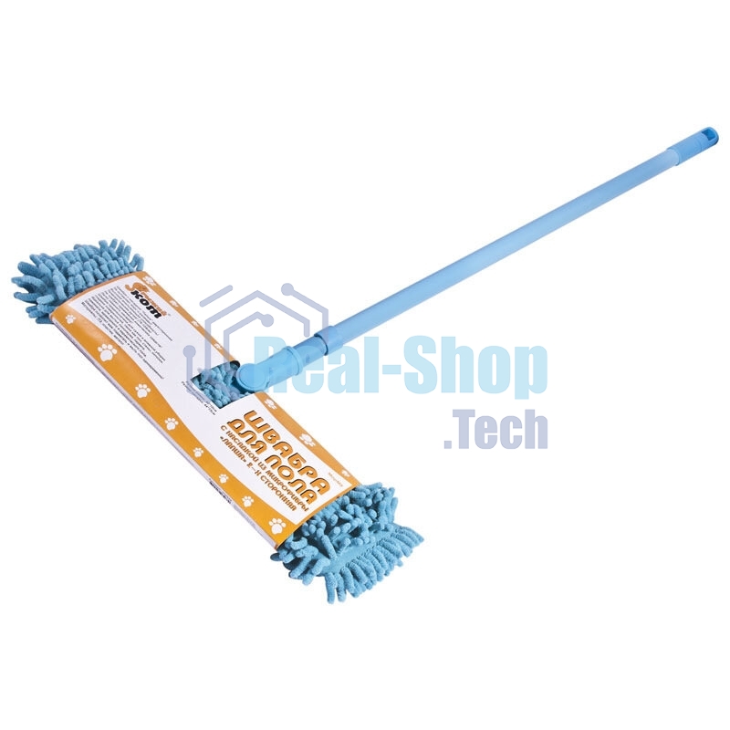 Швабра для пола с насадкой из микрофибры Рыжий Кот MopM8 