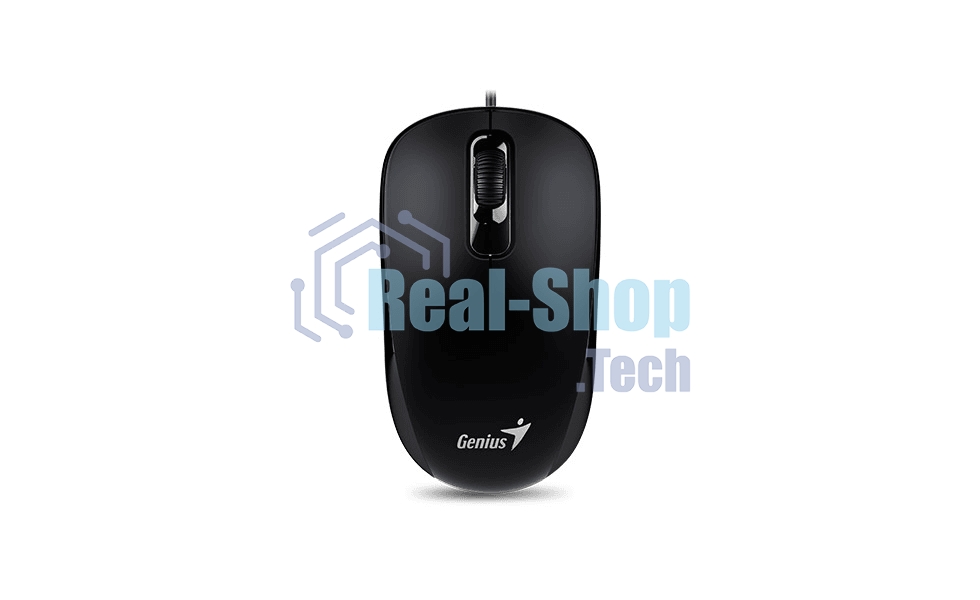 Мышь проводная Genius DX-110 черный, 1000 dpi, USB, кнопки - 3