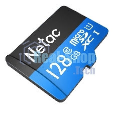 Флеш карта MicroSDXC 128Gb Netac Class 10 UHS-I U1 P500 Standart + адаптер NT02P500STN-128G-R