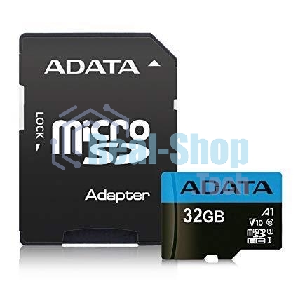 Флеш карта microSD 32Gb ADATA microSDHC Class 10 UHS-I A1 100/20 MB/s (SD адаптер)