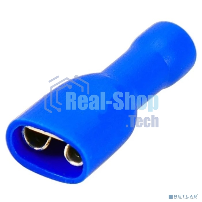 Клемма плоская Rexant полностью изолированная гнездо 6.6 мм 1.5-2.5 мм² (РППи-м 2.5-(6.3))