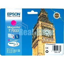Картридж струйный Epson C13T70334010 пурпурный (800 стр.) для WorkForce WP-4015DN WP-4015, WP-4025DW WP-4025, WP-4095DN WP-4095, WP-4515DN WP-4515, WP-4525DNF WP-4525, WP-4535DWF WP-4535, WP-4595DNF WP-4595