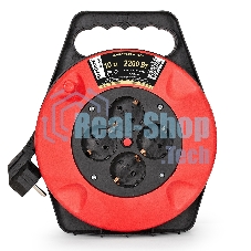 Удлинитель на катушке ExeGate EX286336RUS Master ECS-1-1B (4 евророзетки с заземлением, 10 м, защита от детей, защита от перегрузки, 3х1,0 мм2, 10А/2.2 кВт)