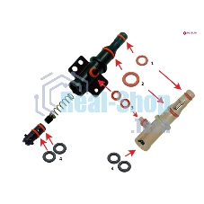 Ремкомплект штуцера подачи воды Philips, Saeco, Gaggia