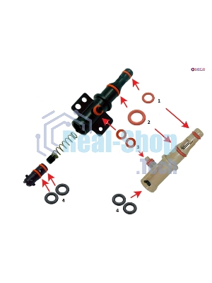 Ремкомплект штуцера подачи воды Philips, Saeco, Gaggia