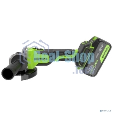Угловая шлифовальная машина аккумуляторная Greenworks AG590, 24V, б/щет, 125 мм, 8500 об/мин, Anti-Kickback,1х4Ач,ЗУ,кор 3201007CUB