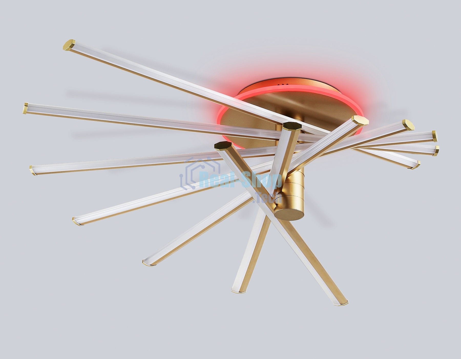 Потолочный светодиодный светильник Ambrella light FL6244 GD золото 125W 3000K-6400K+RGB 900*750*230 (ПДУ ИК)