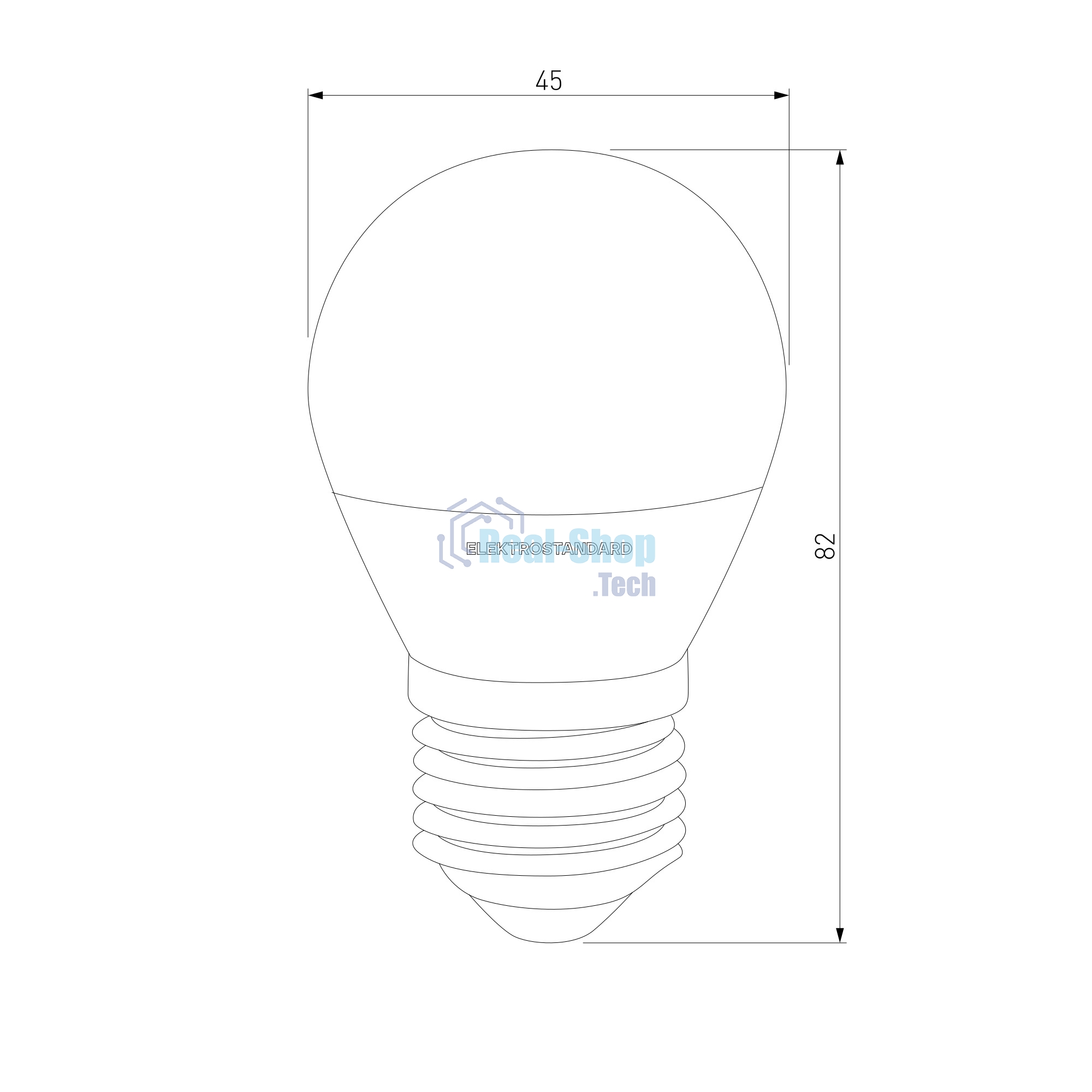BLE2730 / Светодиодная лампа Mini Classic  LED 7W 3300K E27 матовое стекло
