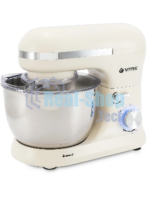 Миксер Vitek VT-PM0110 кремовый, стационарный, 1500 Вт, 4.5 л, 8 скоростей