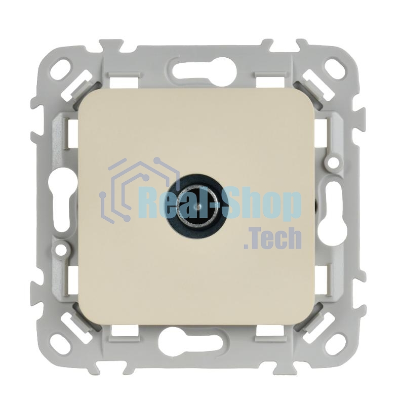 Розетка TV экранированная оконечная тип M РТВм-1-1-1-ФлСл сливочный FLITE