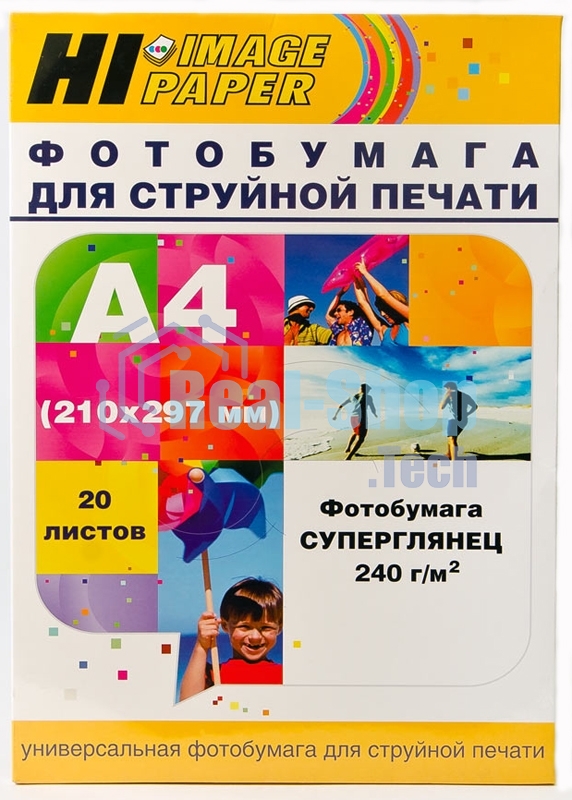 Бумага Hi-Black A2122/PH240-A4-20 суперглянец односторонняя (Hi-image paper) A4, 240 г/м, 20 л.