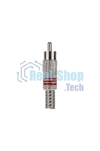 Разъем Rexant штекер RCA металл под винт черный/красный