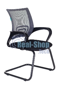 Кресло компьютерное Бюрократ CH-695N-AV/DG/TW-11 серый TW-04, сиденье черный TW-11, на полозьях