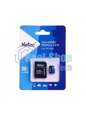 Флеш карта MicroSDXC 128Gb Netac Class 10 UHS-I U1 P500 Standart + адаптер NT02P500STN-128G-R