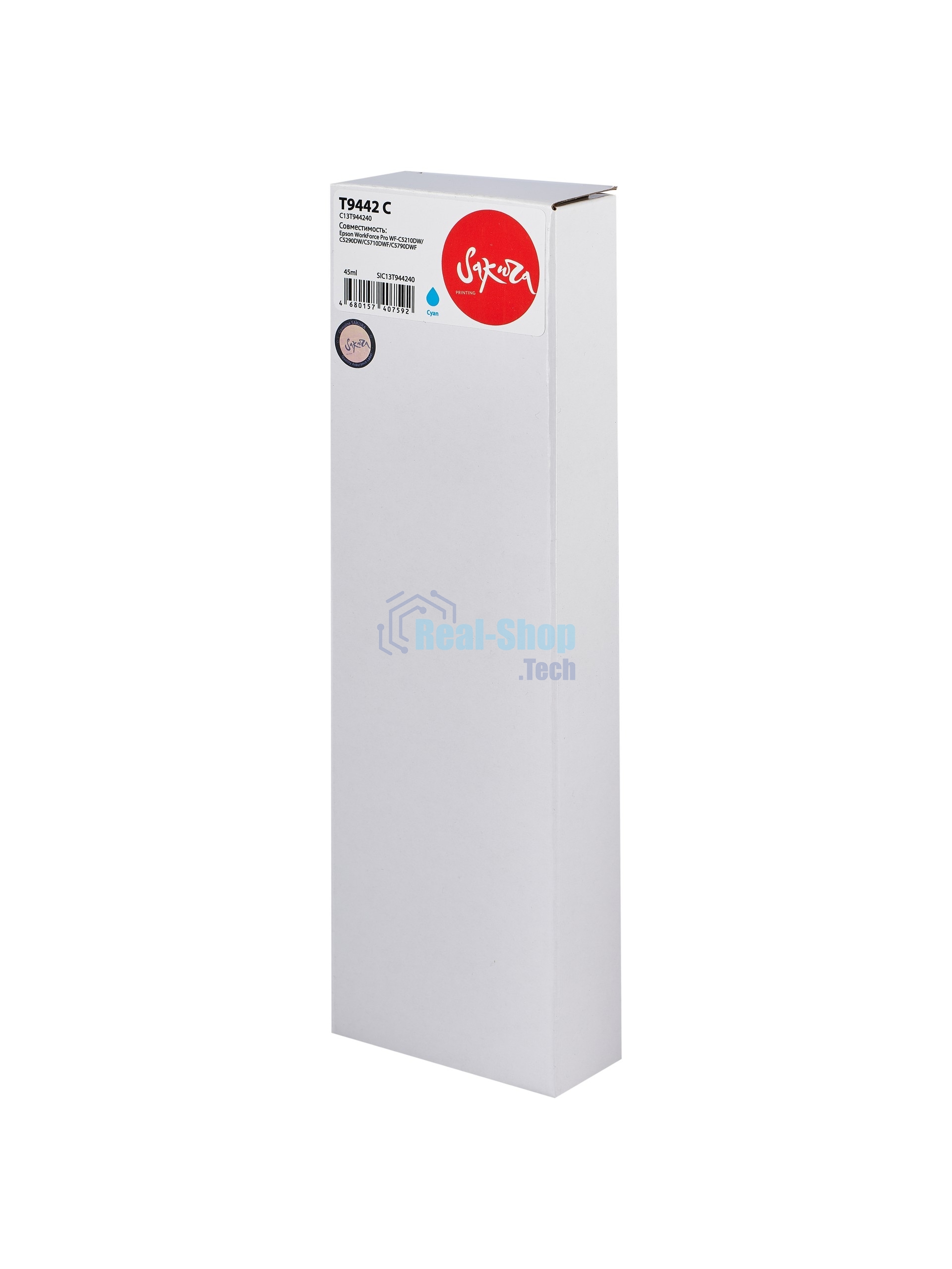 Контейнер с чернилами Sakura C13T944240 (T9442 C) для Epson, голубой, 40 мл., 3000 к.