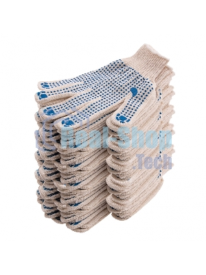 Перчатки трикотажные, с ПВХ точкой, 10 класс Россия