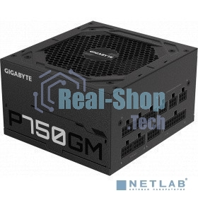 Блок питания Gigabyte P750GM (GP-P750GM), 750Вт, 80 PLUS Gold, 120мм, модульный, черный