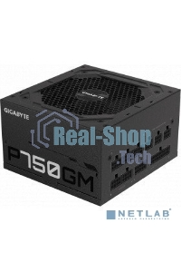 Блок питания Gigabyte P750GM (GP-P750GM), 750Вт, 80 PLUS Gold, 120мм, модульный, черный